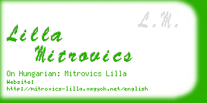 lilla mitrovics business card